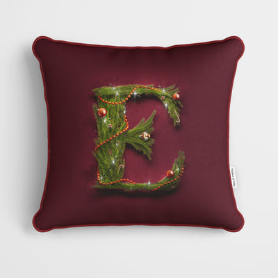 Christmas Garland Letter (K) Cushion