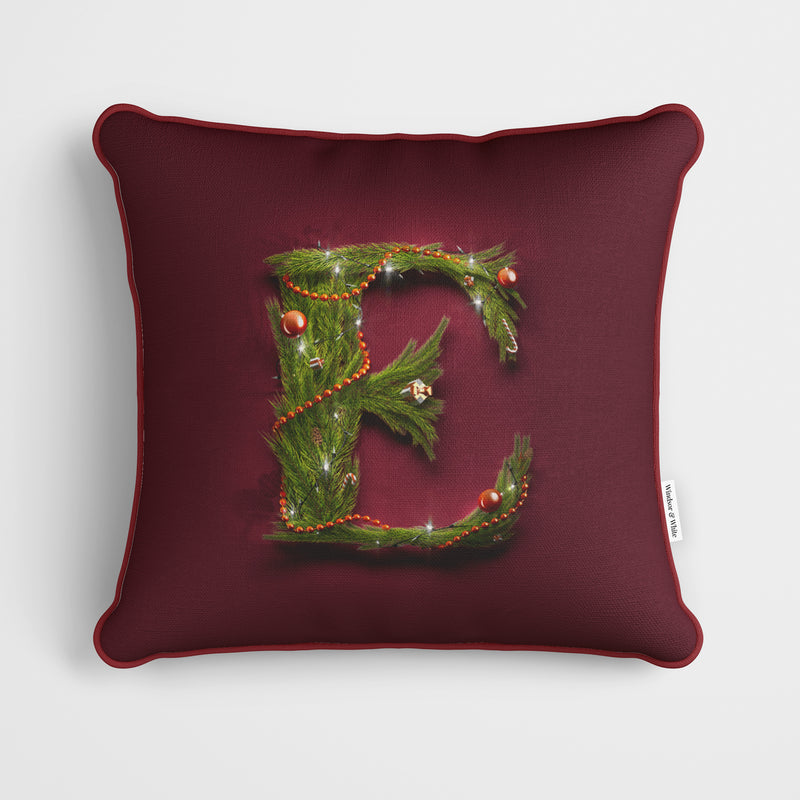 Christmas Garland Letter (R) Cushion