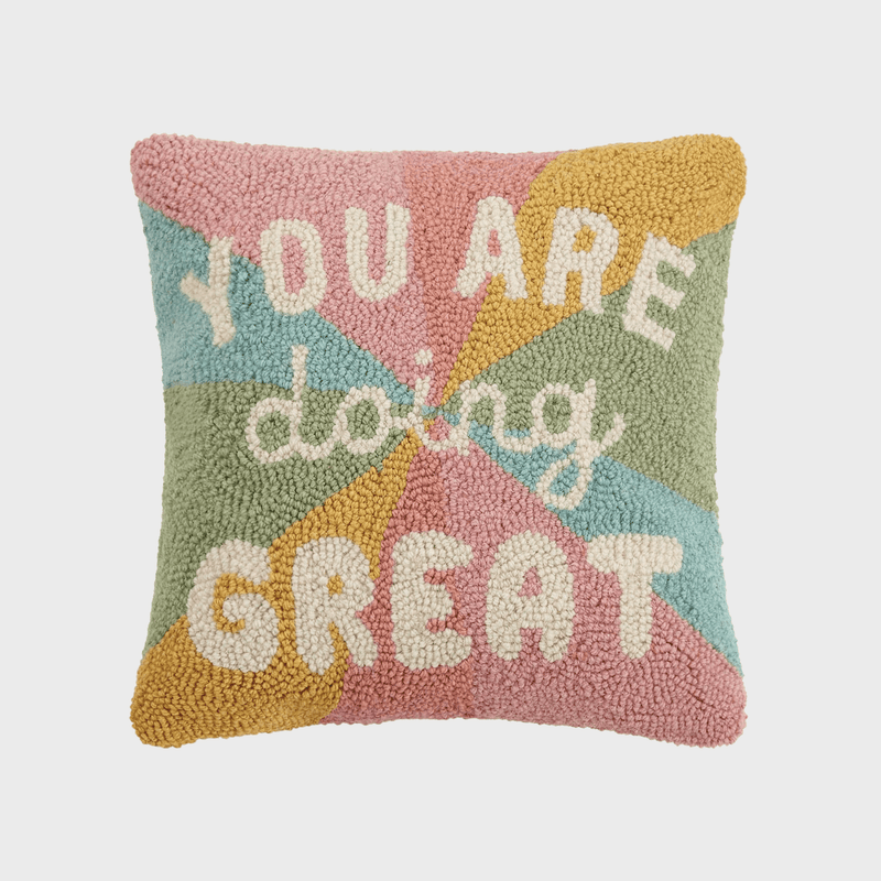 Positive Affirmations You Are Doing Great Needlehook Cushion