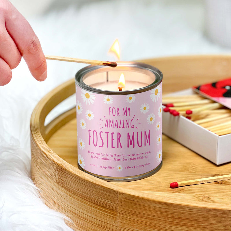 For My Amazing Foster Mum Tin Candle