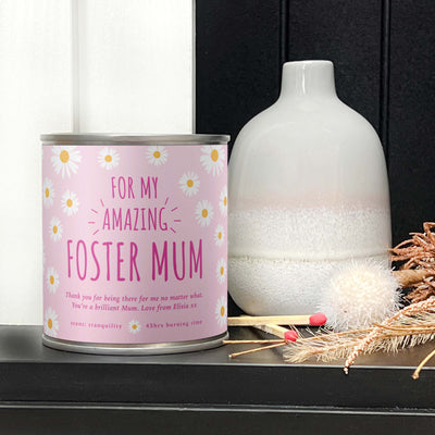 For My Amazing Foster Mum Tin Candle