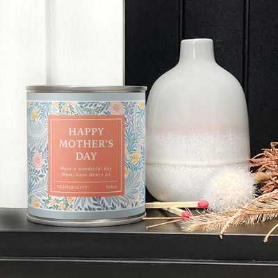 Happy Mother's Day Blue Tin Candle