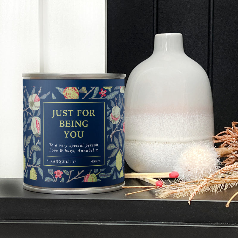 Just For Being You Blue Tin Candle