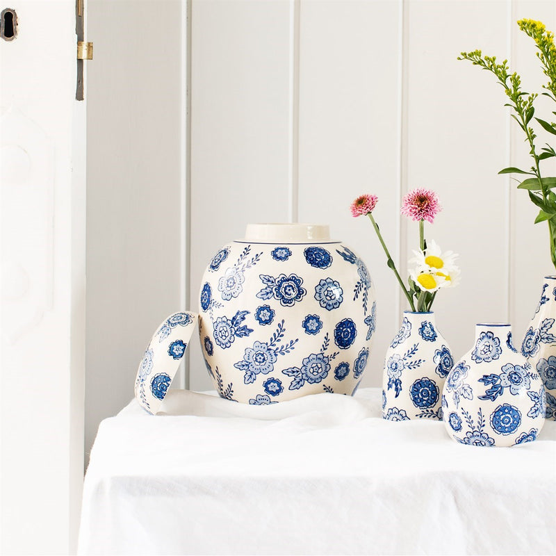 Blue & White Treasures Floral Kitchen Storage Jar