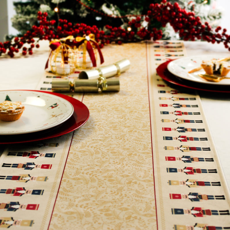 Personalised Christmas Table Place Mats Gold Nutcracker