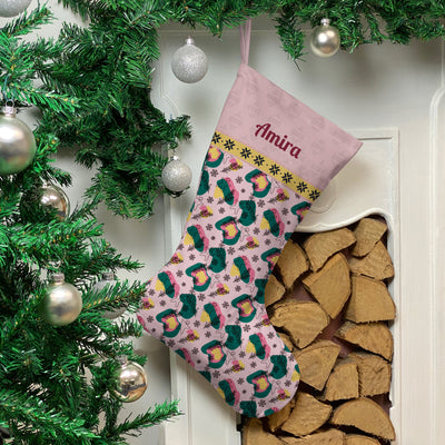 Personalised Christmas Stocking Gingerbread Outlines