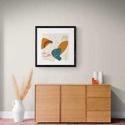 Orange Minimalist Abstract Wall Art