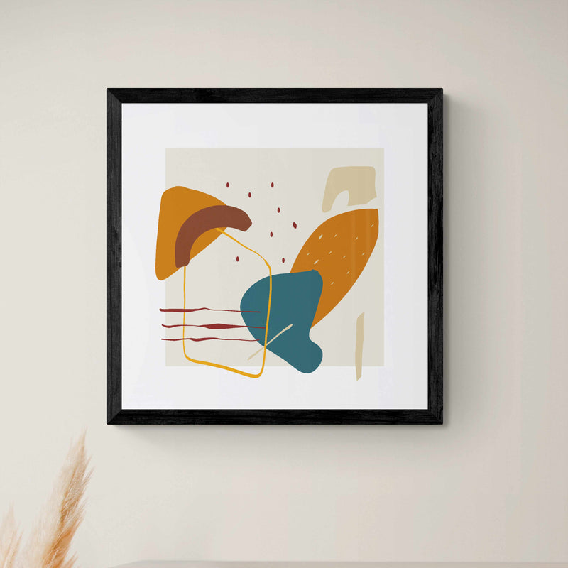 Orange Minimalist Abstract Wall Art