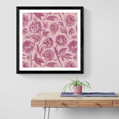 Pink & Mulberry Pink Peonies Wall Art