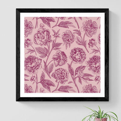 Pink & Mulberry Pink Peonies Wall Art