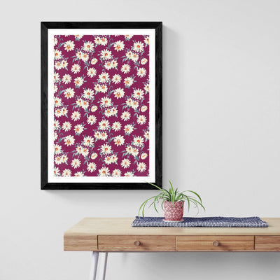 Mulberry Pink Daisies Wall Art