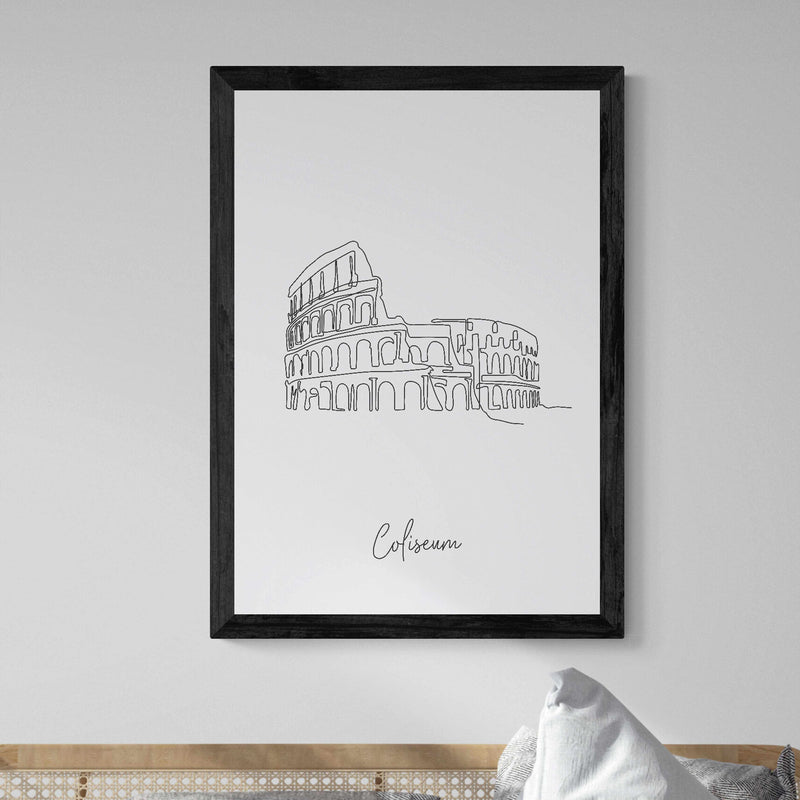 Landmarks Coliseum White Wall Art