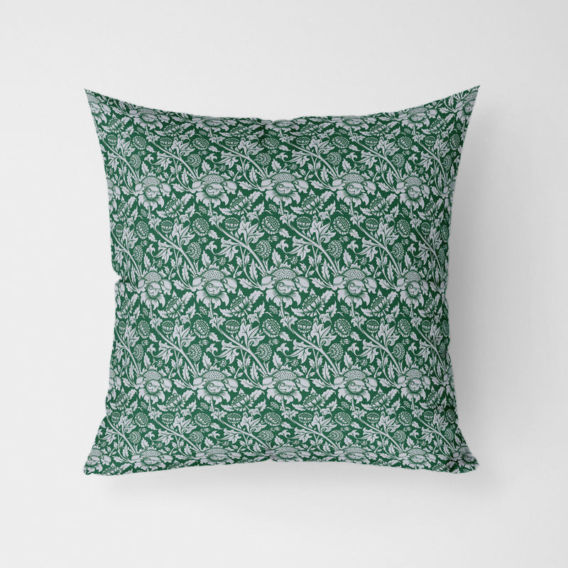 William Morris Sunflowers Dark Green Water Resistant Garden Outdoor Cushion