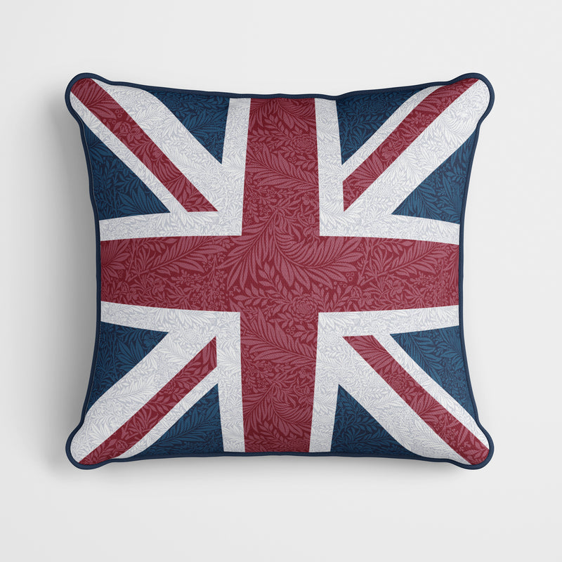 William Morris Larkspur Union Jack Cushion