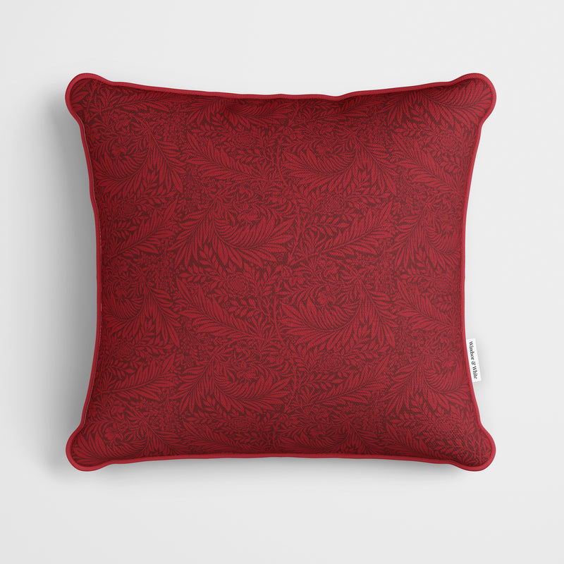 William Morris Christmas Larkspur Red Cushion
