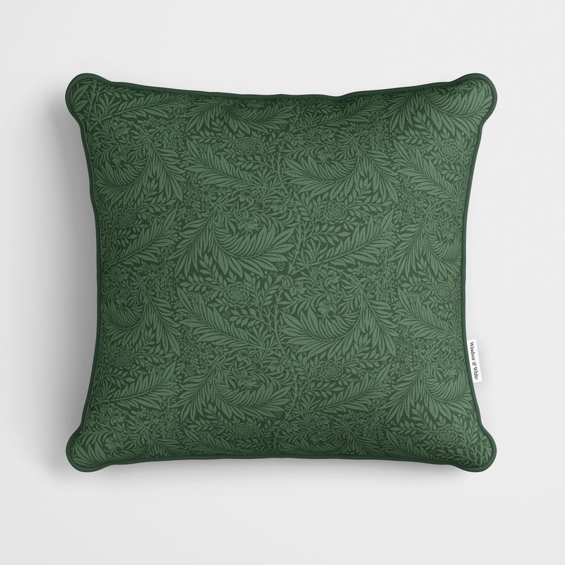 William Morris Larkspur Festive Green Cushion