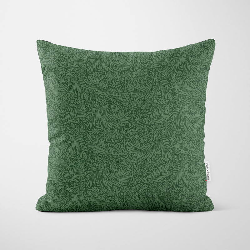 William Morris Larkspur Festive Green Cushion