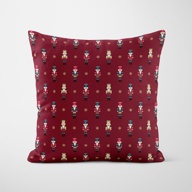Nutcracker Ditsy Red Christmas Cushion