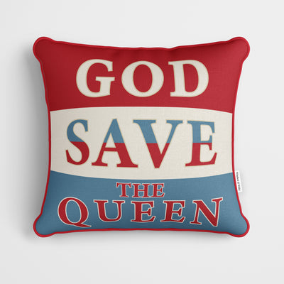 God Save The Queen Cushion - Queen Elizabeth II