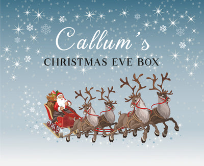 Personalised Wooden Christmas Eve Box Reindeer