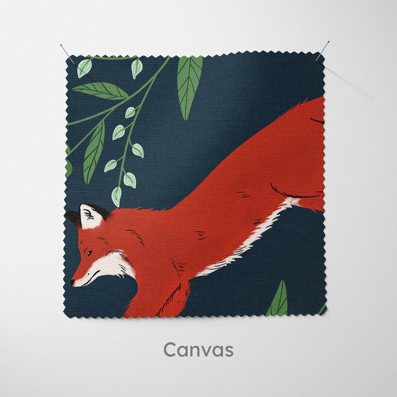 Fox Wildlife Print Cushion - Handmade Homeware, Made in Britain - Windsor and White