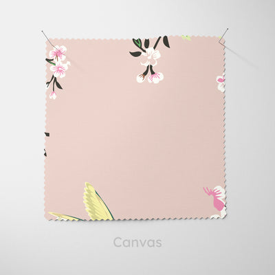 Blush Pink Chinoiserie Floral Fabric - Handmade Homeware, Made in Britain - Windsor and White