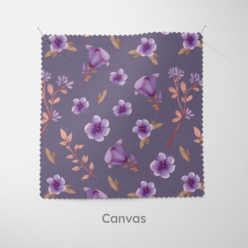 Purple Ditsy Floral Fabric - Handmade Homeware, Made in Britain - Windsor and White