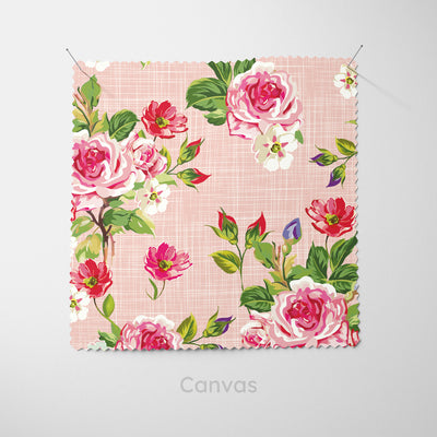 Pink Floral Chintz Fabric - Handmade Homeware, Made in Britain - Windsor and White