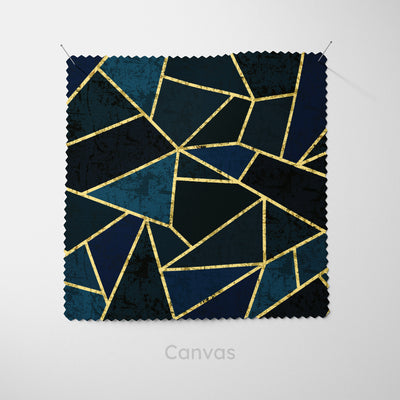 Blue Geometric Tile Cushion - Handmade Homeware, Made in Britain - Windsor and White