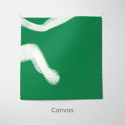 Green Art Strokes Cushion - Handmade Homeware, Made in Britain - Windsor and White
