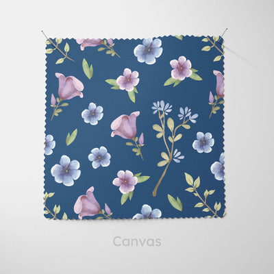 Ditsy Floral Blue Fabric - Handmade Homeware, Made in Britain - Windsor and White