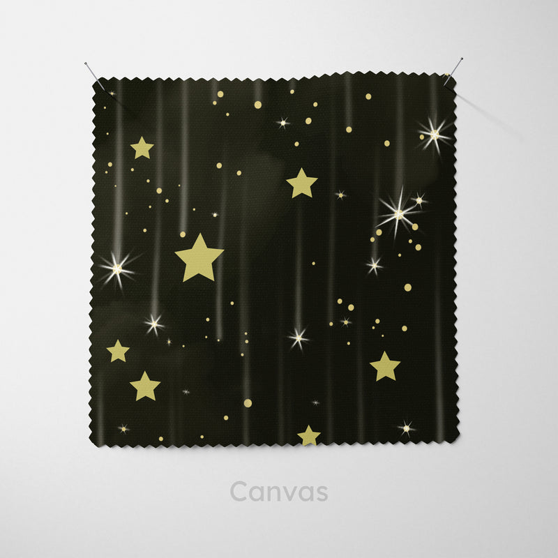Black Falling Stars Cushion - Handmade Homeware, Made in Britain - Windsor and White