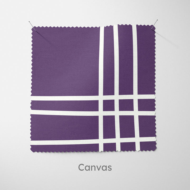 Purple Crosshatch Cushion - Handmade Homeware, Made in Britain - Windsor and White