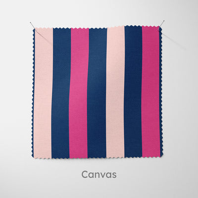 Pink Cerise Navy Stripe Cushion - Handmade Homeware, Made in Britain - Windsor and White