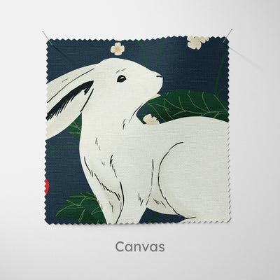 Rabbit Wildlife Print Cushion - Handmade Homeware, Made in Britain - Windsor and White