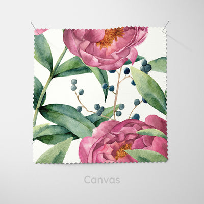 Pink Peony Floral Fabric - Handmade Homeware, Made in Britain - Windsor and White