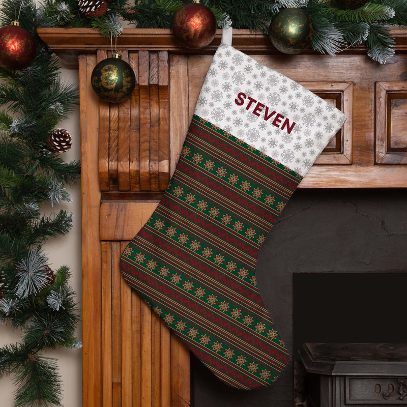 Personalised Christmas Stocking Knit