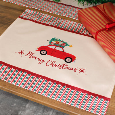 Personalised Christmas Table Place Mats Christmas Packed Car