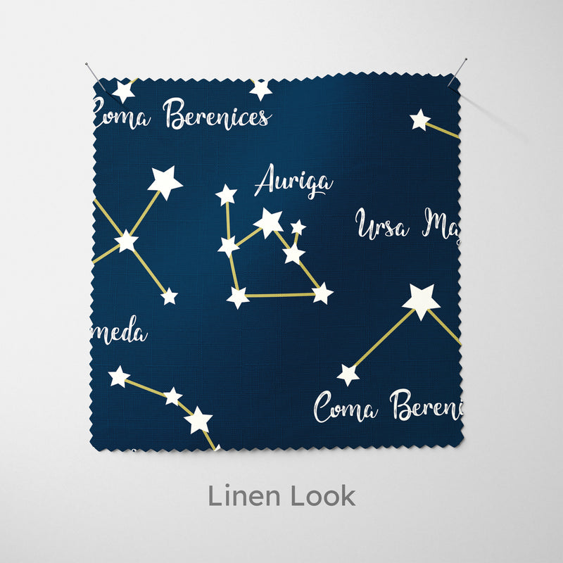 Navy Blue Constellations Cushion - Handmade Homeware, Made in Britain - Windsor and White