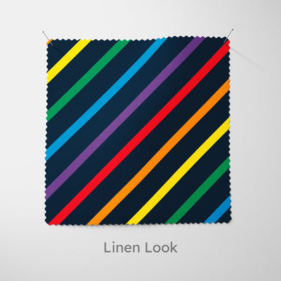 Rainbow Stripe Fabric - Handmade Homeware, Made in Britain - Windsor and White