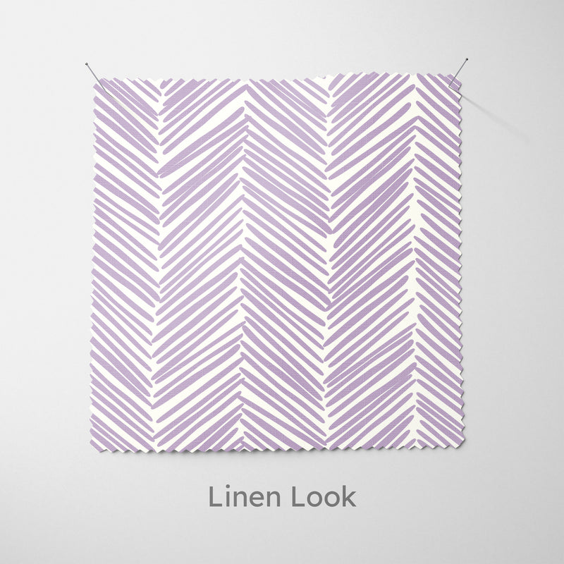 Lilac Boho Chevron Fabric - Handmade Homeware, Made in Britain - Windsor and White