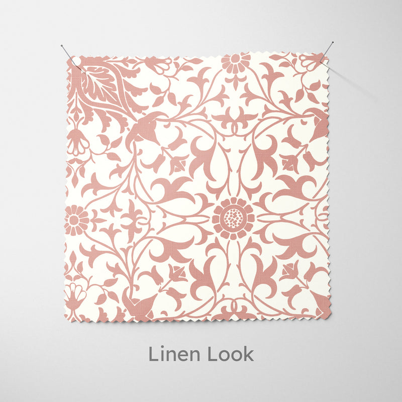 William Morris Ornate Tile Pink Cushion - Handmade Homeware, Made in Britain - Windsor and White