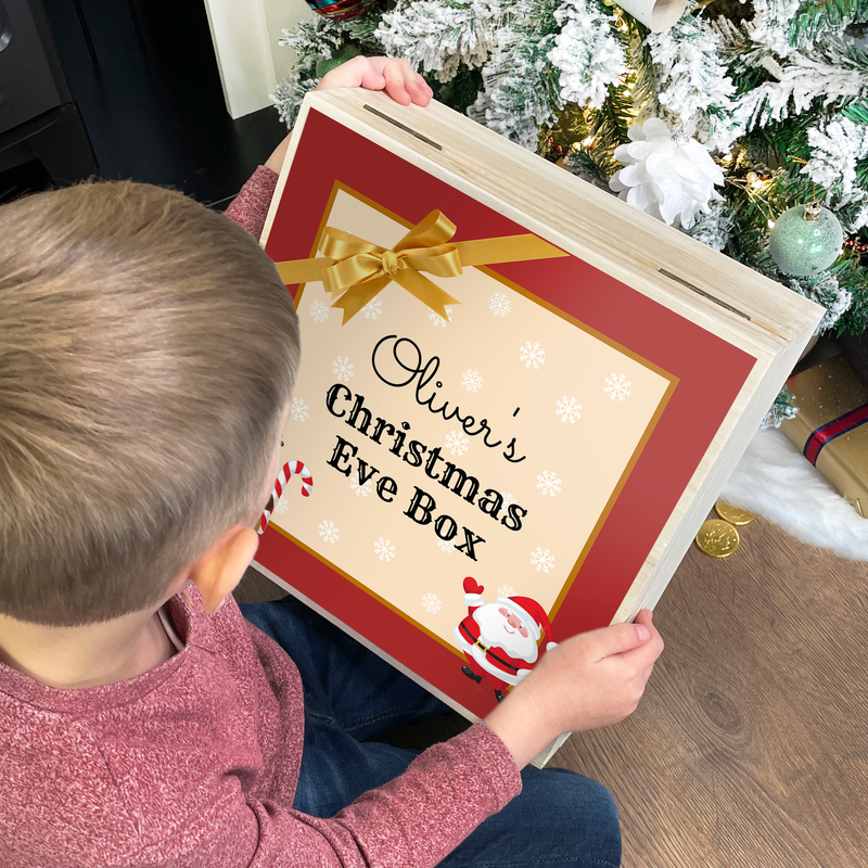 Personalised Wooden Christmas Eve Present Box