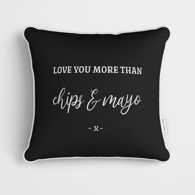 Personalised Love You More Than Cushion Black