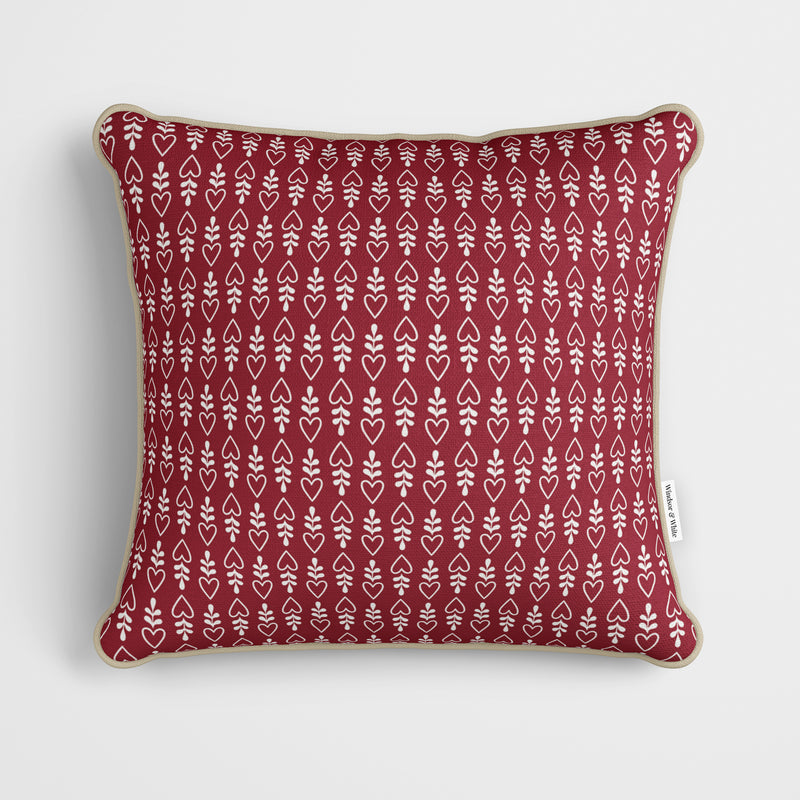 Red Gingerbread House Christmas Cushion