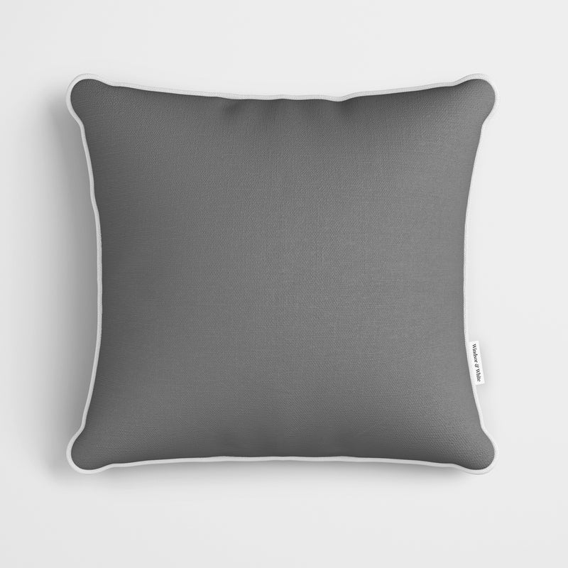 Plain Pearl Silver Grey Cushion - Handmade Homeware, Made in Britain - Windsor and White