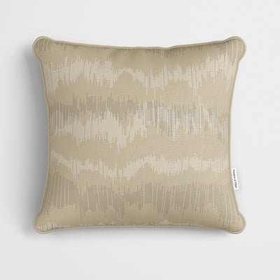 Natural Beige Texture Lines Cushion - Handmade Homeware, Made in Britain - Windsor and White