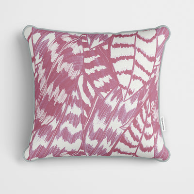 Pink Sketched Leaves Cushion - Handmade Homeware, Made in Britain - Windsor and White