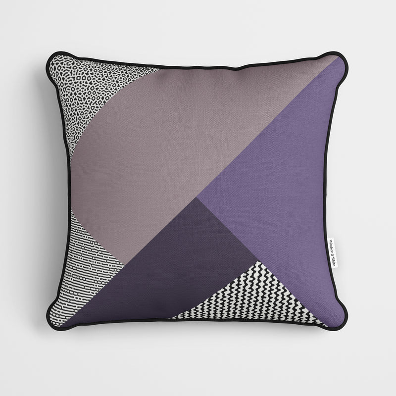 Modern Block Purple Mauve Cushion - Handmade Homeware, Made in Britain - Windsor and White
