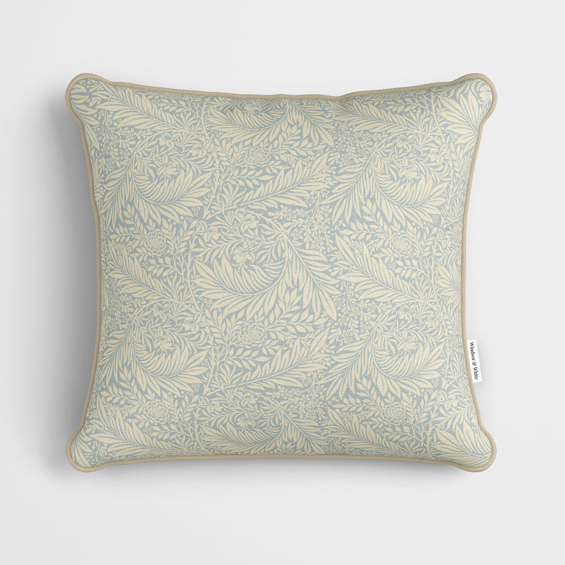 William Morris Larkspur Cream & Grey Cushion - Handmade Homeware, Made in Britain - Windsor and White